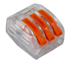 Samlemuffe skrueløs 3 x 2,5 mm² - 20 stk.